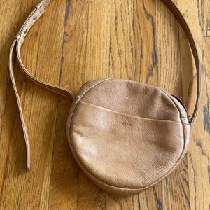 Baggu leather crossbody circle purse